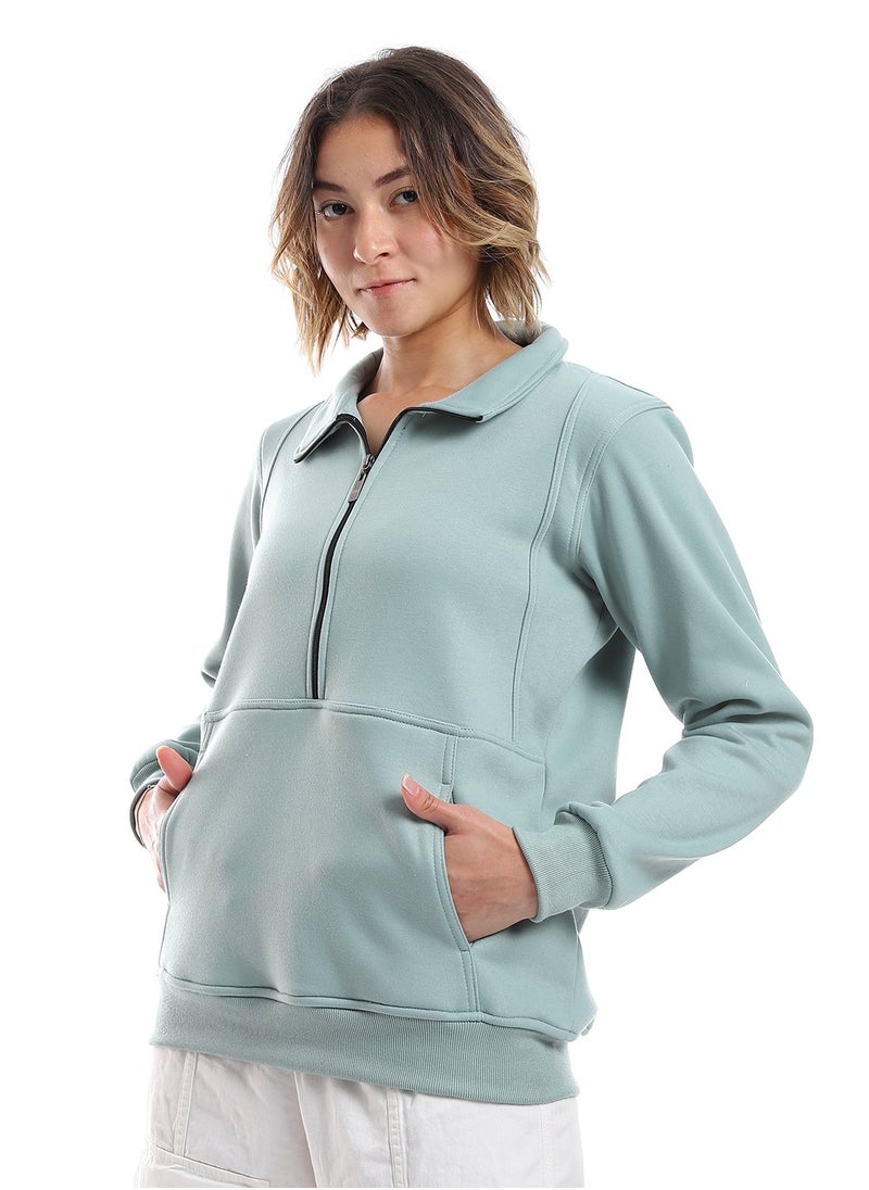 Caesar - Women Closed Hoodie With Front Zipper - Image 1