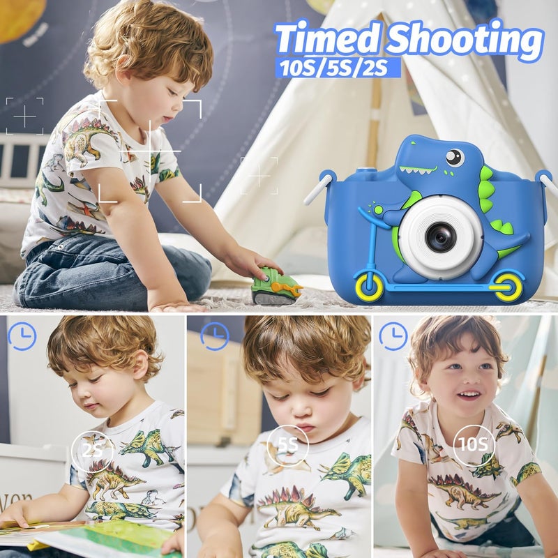 Mgaolo Kids Camera Toys for 3-12 Years Old Boys Girls Children,Portable Child Digital Video Camera with Silicone Cover, Christmas Birthday Gifts for Toddler Age 3 4 5 6 7 8 9 (Blue) - Image 4