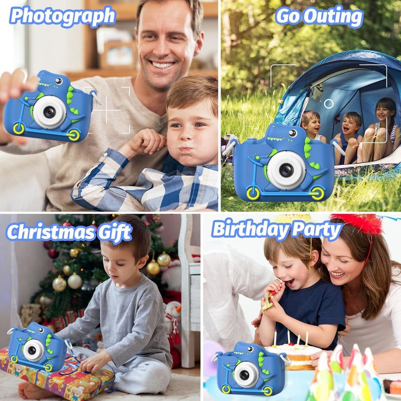 Mgaolo Kids Camera Toys for 3-12 Years Old Boys Girls Children,Portable Child Digital Video Camera with Silicone Cover, Christmas Birthday Gifts for Toddler Age 3 4 5 6 7 8 9 (Blue) - Image 5