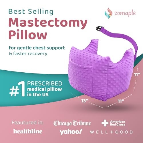 Zomaple Post Mastectomy Pillow Post Surgery – Post-Op Essentials, Breast Augmentation/Reduction & Mastectomy Recovery Supplies – Washable Cover for Comfort & Support - Image 3