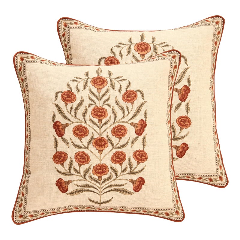ISAENNE Design Lumbar Retro Elegant Linen Throw Pillow Covers 12"x20" Pack of 2, Blue Gray Floral Vine Pattern Cushion Covers Decor Rectangle Pillowcases for Bed,Living Room,Outdoor,Car - Image 1