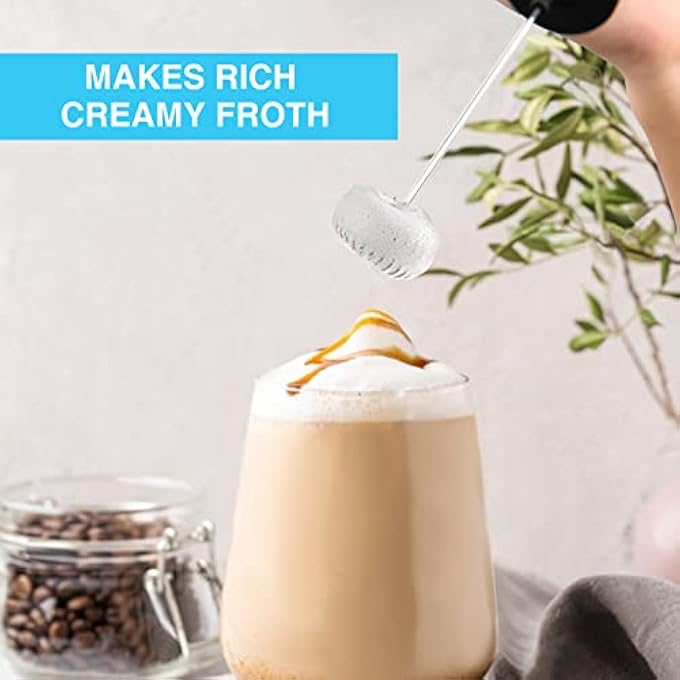 mafiti Electric Milk Frother Stick Stainless Steel Handheld Milk Frother Battery Operated Milk Frother With Electric Strong Motor Milk Frother For CoffeeLatteCappuccinoCream - Image 5