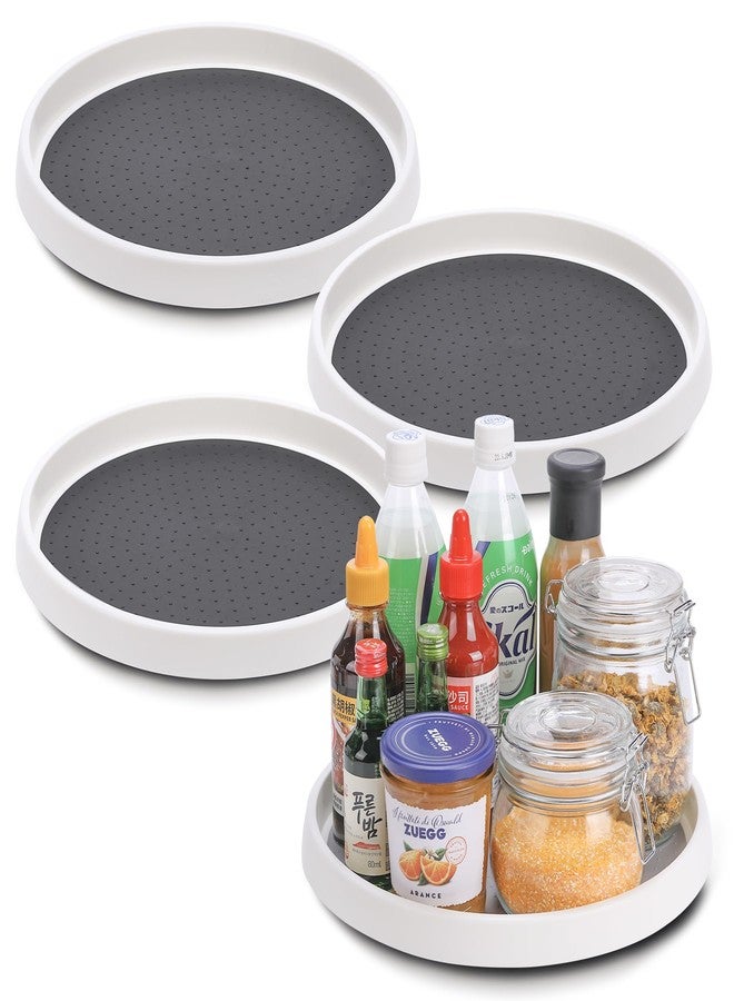 CiWiVOKi Lazy Susan Turntable, Set of 4, 12 Inch Non-Skid Lazy Susan Organizer for Cabinet, Pantry Organization, Kitchen Storage, Bathroom Sink Cabinet, Refrigerator, Countertop, Spice Rack (4 Pack 12 in) - Image 1