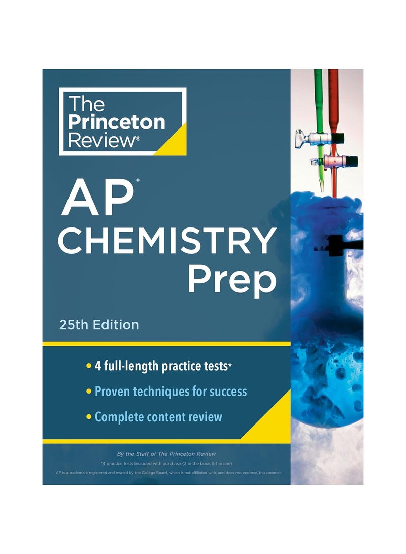 Princeton Review AP Chemistry Prep 2024 4 Practice Tests Complete Content Review Strategies & Techniques