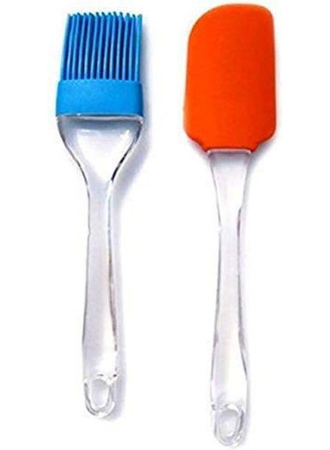 Xacton Cake Making 4 In 1 Combo Of Bread Loaf Tin And Square Cake Mould With Silicone Brush And Spatula Set|Cake Decorating Tools|Kitchen Tools Set - Multicolor, Black - Image 4