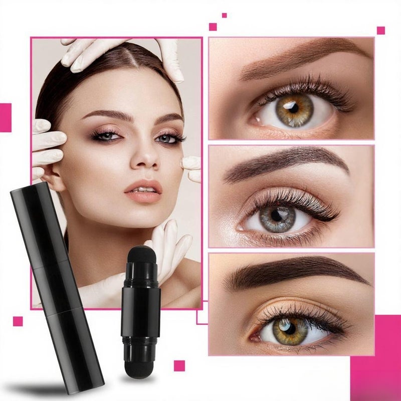 Eyebrow Stamp Stencil Kit Natural Hairline Powder 1* Eyebrow Print/ 2* Eyebrow Brush/ 10* Eyebrow Card for Cosmetic Makeup Home Daily Use - Image 4