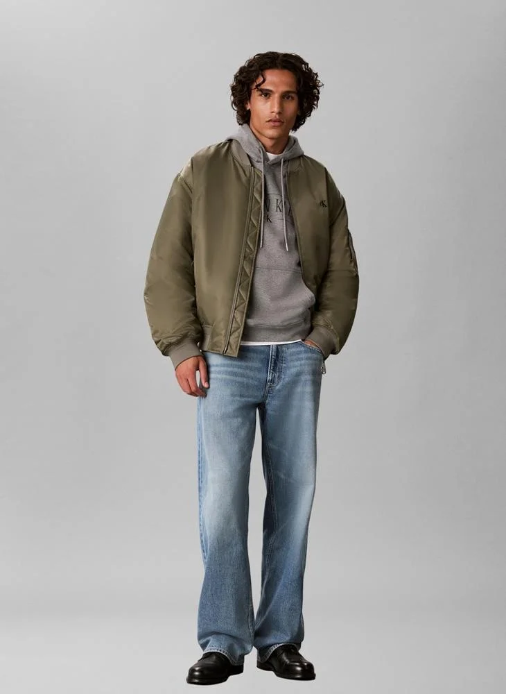 Calvin Klein Jeans  Cotton Fleece Varsity Logo Hoodie for Men | Best Price UAE