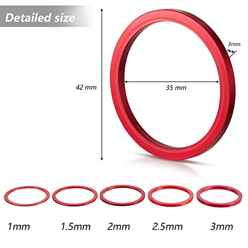 Frienda 10 Pieces Bike Cassette Spacer Bicycle Bottom Bracket Spacer 7 8 9 10 11 Speed Cassette Washer Anodized Aluminium Alloy Flywheel Hub Washer 1mm 1.5 mm 2 mm 2.5 mm 3.0 mm - Image 3