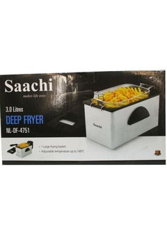 Sachi Saachi Stainless Steel Electric Deep Fryer – 3.0 Litres Silver  - Image 2