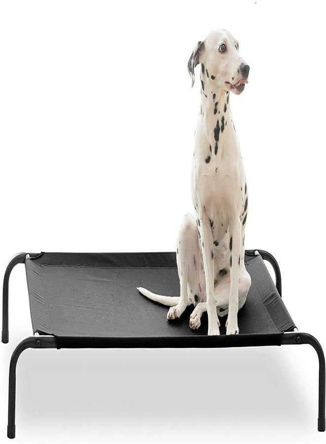 KOZI PET Elevated Dog Bed Outdoor Indoor Dog Fabric Cot, Raised Dog Beds (Small, Black) - Image 1