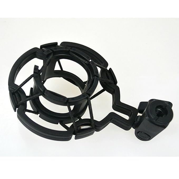 Brain Freezer Microphone Plastic Shock Mount Cradle Holder Clip Stand Mic, Anti-Vibration Suspension Shock Mount Holder Black - Image 3