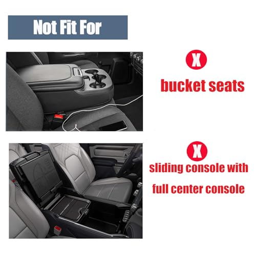 EUEKY 2024 2023 2022 Ram trx 1500 Lower center console organizer 2019-2024 dodge ram TRX Flocked Liner center console organizer 1500 dodge ram console insert 2021 dodge ram 5th generation 1500 accessories - Image 2
