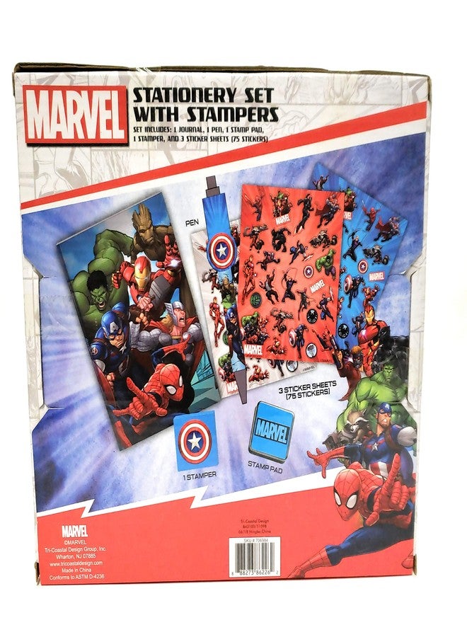 Tri-coastal Design Marvel Comics Stationery Set with Stampers - Over 70 Pieces - Journal, Stamps, Sticker Sheets - Image 3