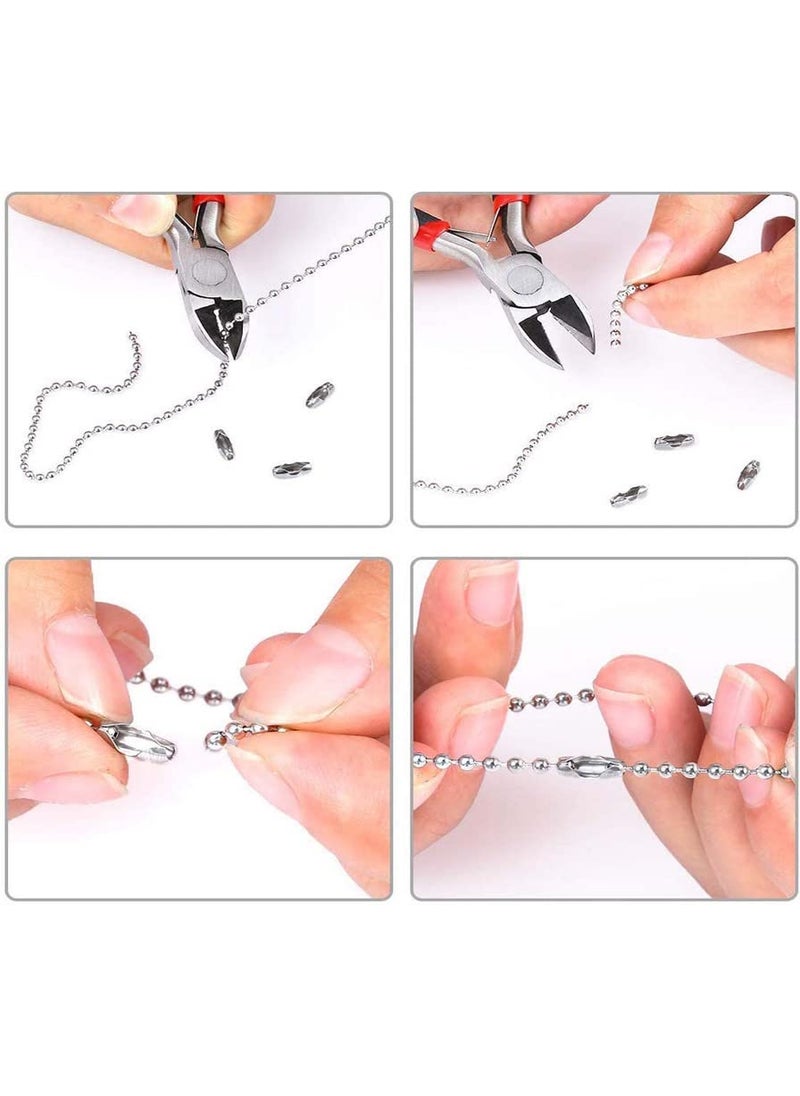 DIY Crafts DIY Crafts 60 Connector 3 Mtr Chain Silver Metal Ceiling Fan Pull Chain Extension with Matching Connectors Kit Durable Bearing Rust Proof Beaded Exte 60 Connector 3 Mtr Chain Silver  - Image 4