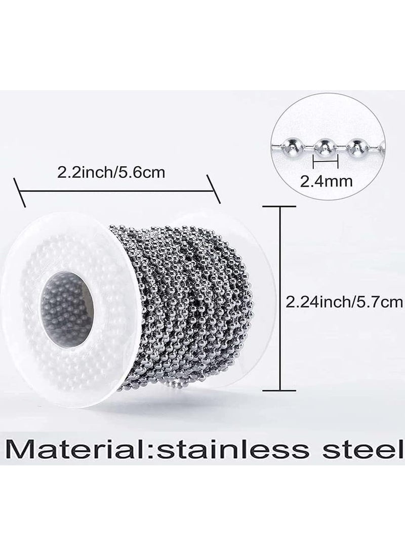 DIY Crafts DIY Crafts 60 Connector 3 Mtr Chain Silver Metal Ceiling Fan Pull Chain Extension with Matching Connectors Kit Durable Bearing Rust Proof Beaded Exte 60 Connector 3 Mtr Chain Silver  - Image 2