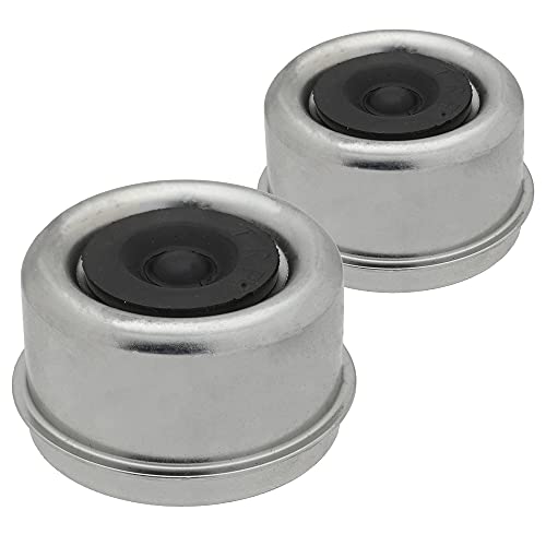 QJZ 2Pack Dust Cap 25 245 Trailer Axle Wheel Hub and Bearing with Rubber Plug Replacement EZ Lube Axle Dust Cover - Image 1