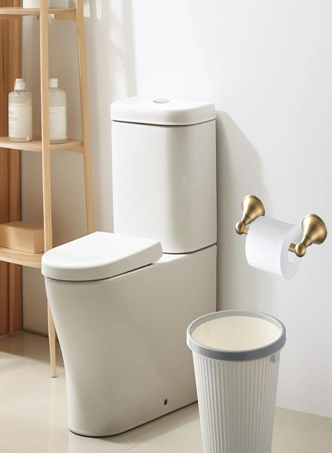 Celbon Brass Toilet Roll Holder Double Post Pivoting Antique Toilet Paper Holder Tissue Roll Wall Mounted Toilet Paper Loo Holder for Bathroom Kitchen (Brush Bronze) - Image 5