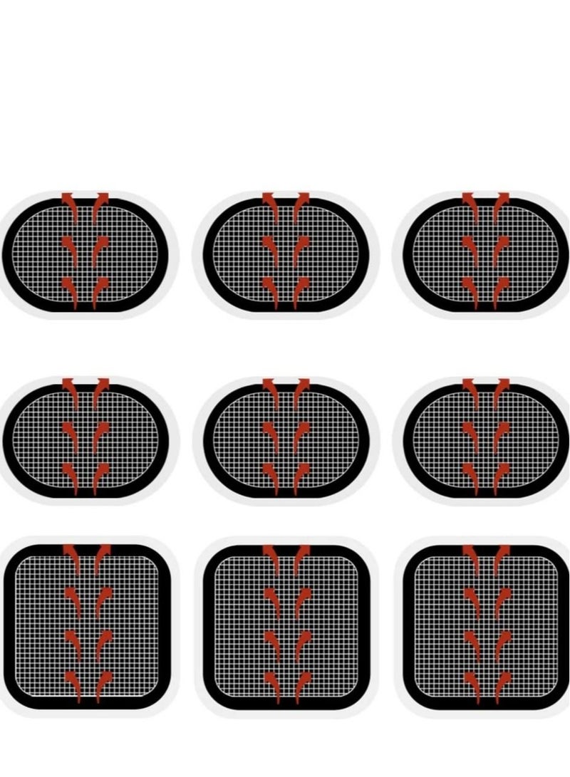 Y&D Replacement Gel Pads Electrodes Self Adhesive Body Belt Pad for Tripe Fat Abdominal Muscle Strengthening Waistband Abs Toner Stimulator Trainer  - Image 1