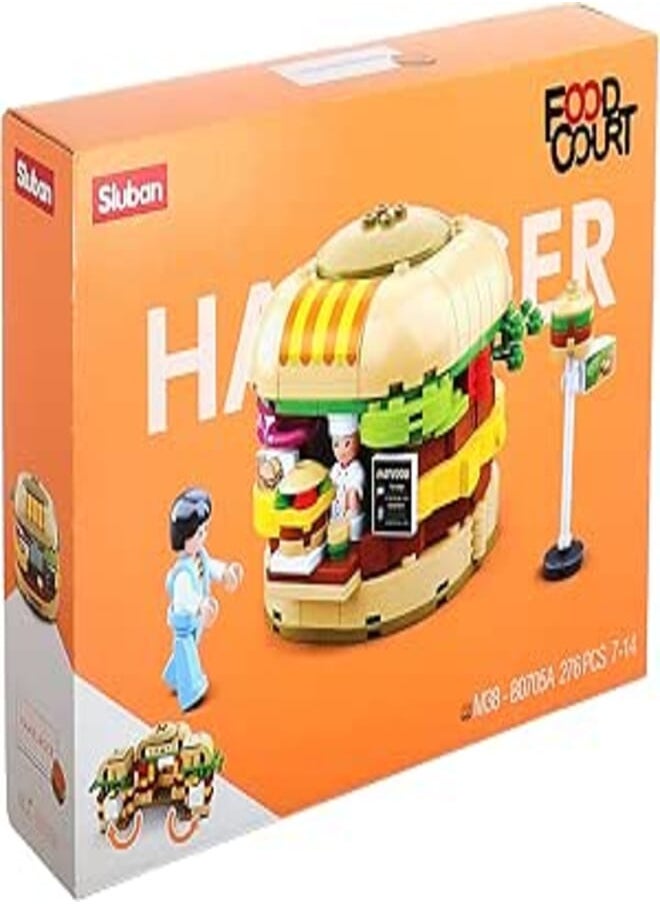 Sluban Sluban Hamburger Food Court Shaped Building Blocks Toy for Kids - 276 Pieces 