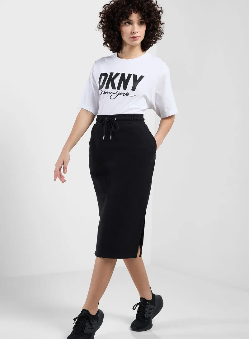 DKNY Pocket Detail Logo Skirt