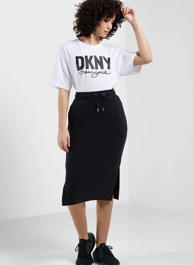 DKNY Pocket Detail Logo Skirt