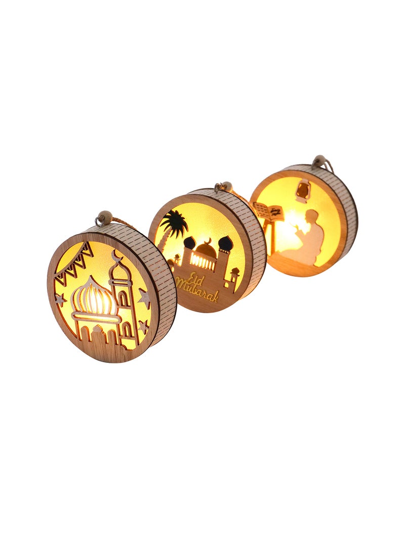 KUYING Wooden LED Decorative Light Dedroom Atmosphere Shaped Light  - Image 3