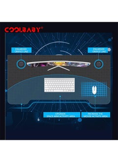 JCB CHIC Gaming Desk Computer Desk 140×60×74cm Home Office Desk Extra Large Modern Ergonomic Black PC Carbon Fiber Table Gamer Workstation with Headphone Hook  - Image 3