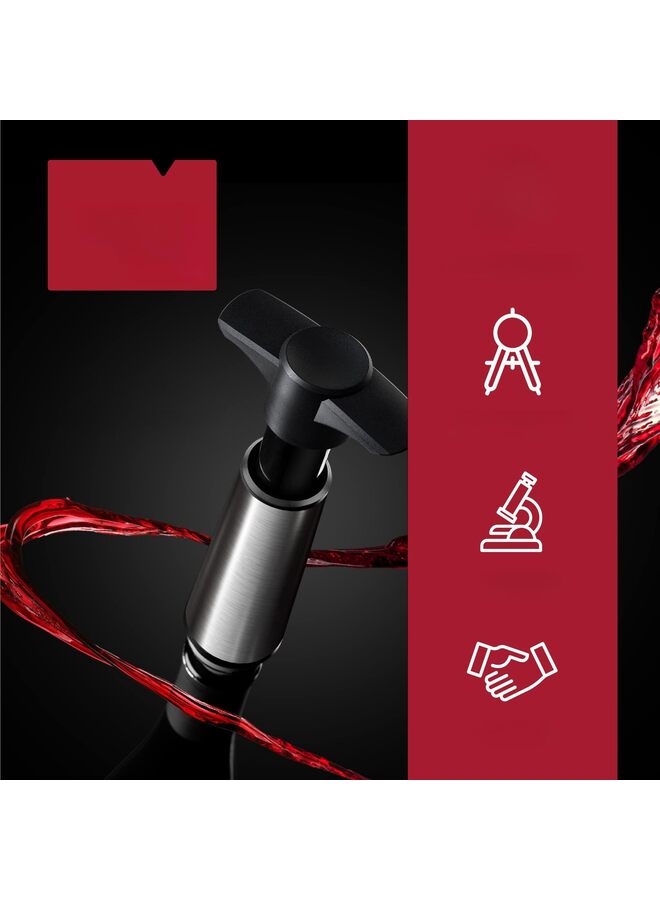 Vacuum Stoppers - Set of 4 - Gray - for Wine Bottles - Keep Wine Fresh for Up to a Week with Airtight Seal - Compatible with Wine Saver Pump - Image 5