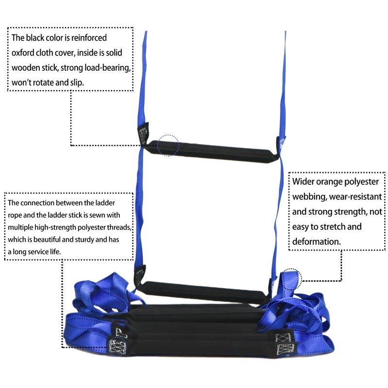 XXFBJNMD Emergency Fire Escape Ladder 9.8 Feet Portable Safety Rope Ladder Emergency Escape Ladders for 2-3 Story Homes for Windows, Balconies, and Sailboats, Kayaks, Etc - Image 4