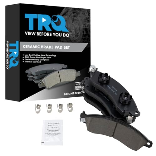TRQ Front Brake Pads Ceramic Compatible with 1985-1991 Chevrolet Camaro 1988-1996 Corvette 1994-2004 Ford Mustang 1988-1992 Pontiac Firebird - Image 2