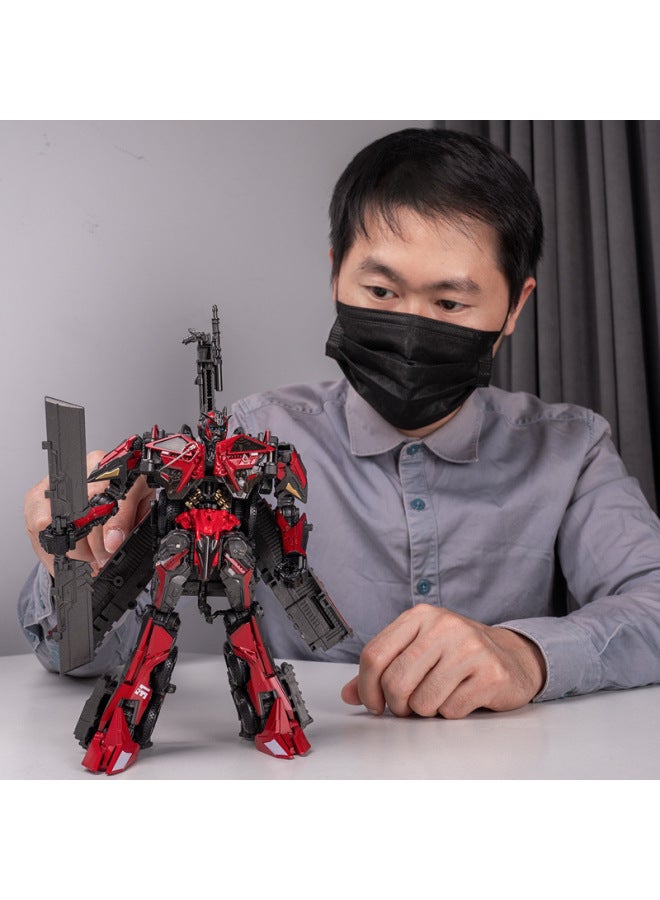 Transfiguration Toy Predator King Kong Autobots Bumblebee Robot Children Boy Hand-made Model Genuine Alloy-Color:Fiery Heroes - Image 2