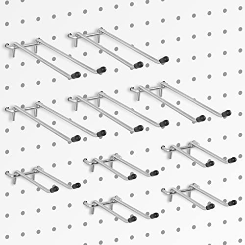 G.CORE 10 Pack Pegboard Hooks, Peg Board Tool Utility Hooks & Hangers Fit 1/4" Pegboards, Heavy Duty Metal Peg Board Shelving Hooks, Wall Organizers and Storage for Craft Room Garage Workbench Office - Image 1