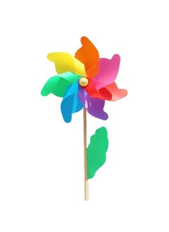 Children's Sequined Windmill Handheld Colorful Laser Sunflower Windmill Decoration Kindergarten Toy Performance Props Stall-Specifications:24cm Wooden Windmill