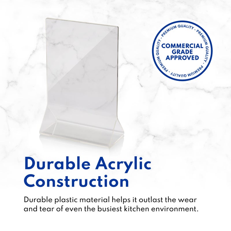 نيو ستار فود سيرفيس 12 قطعة حامل بطاقات قوائم الطاولة مصنوع من الأكريليك - Image 5