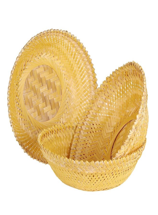 LPE CRAFTCANE Bamboo Basket Round Set of 3 (Plain) - Image 1