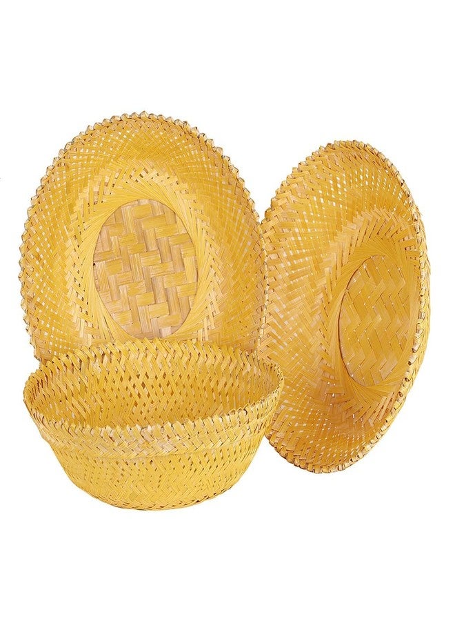 LPE CRAFTCANE Bamboo Basket Round Set of 3 (Plain) - Image 5