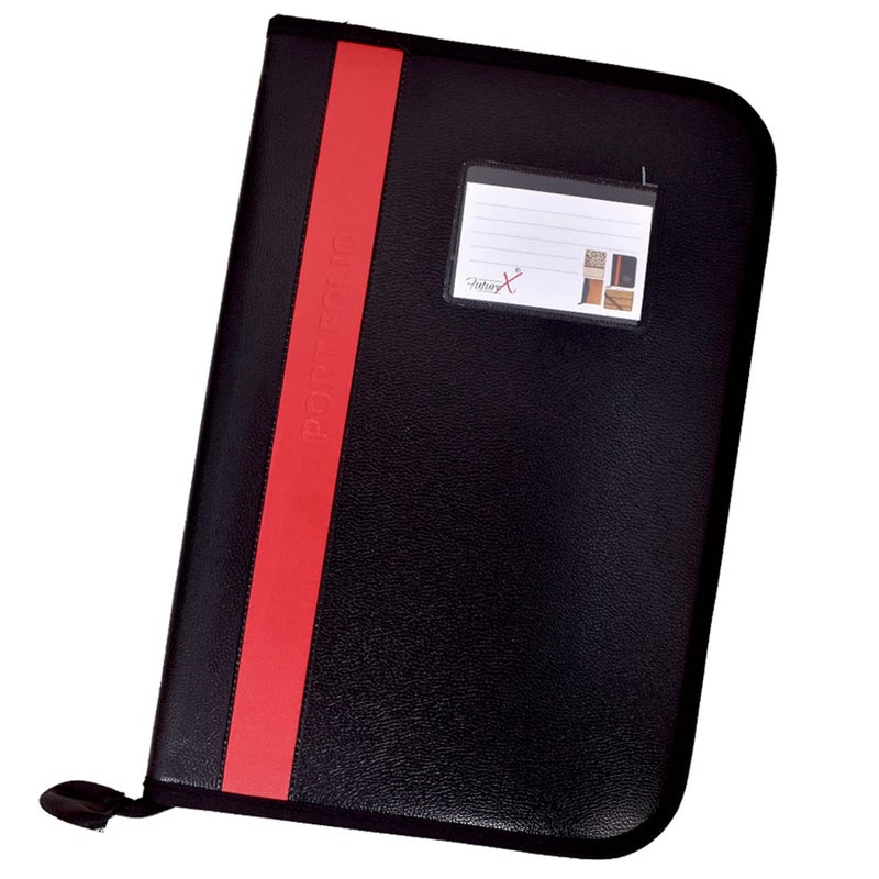 FUTURE X محفظة ملفات FutureX من جلد PU بسعة 20 ورقة، محفظة مقابلة احترافية بملف مغلق بسحاب، حامل مستندات منظم، حامل ملفات شهادات (عبوة من 1، متعددة الألوان، حجم FS) - Image 4