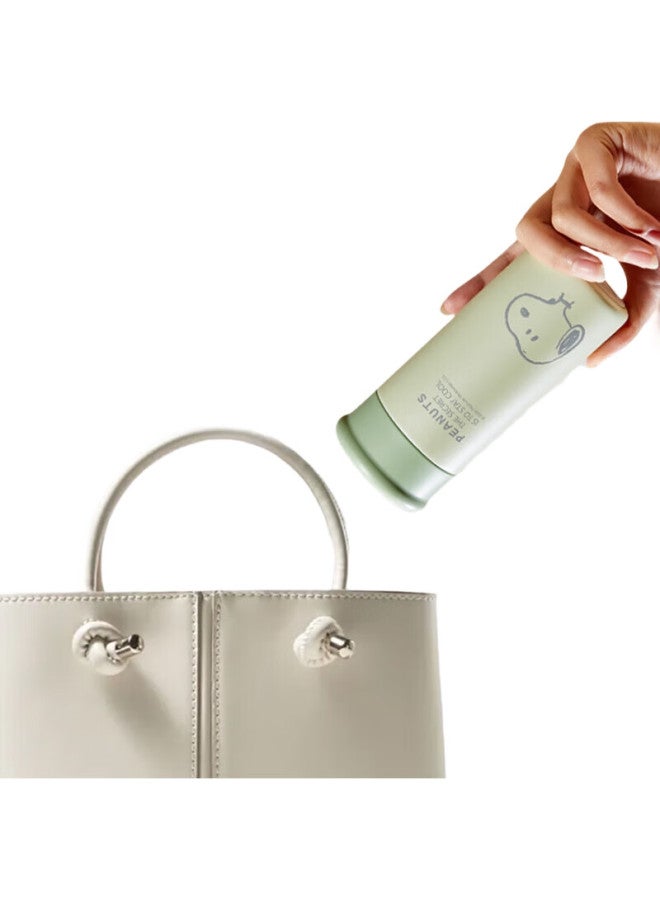 Snoopy Insulated Mug, Mini Portable Pocket Cup For Women, 316 Stainless Steel Water Bottle, Small Cup For Girls, Students, 260Ml, Green - Image 3