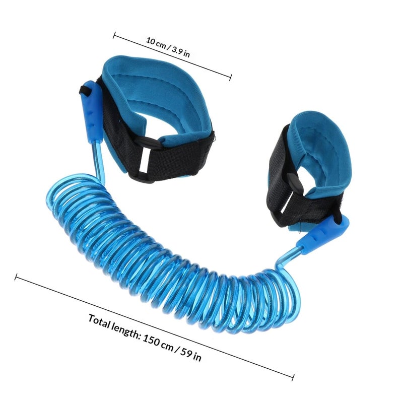 Anti Lost Wrist Link Harness 1.5m Blue Safety Wrist Leash Rope for Outdoor Travel and Walking - Image 2