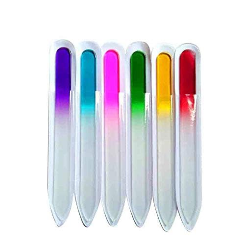 Shuiniba Premium Crystal Glass Nail Files Manicure Set, Professional Double Sided Pedicure Files - Best Glass Nail Files for Natural Nails - Mix Color - 5 Pieces - Image 2