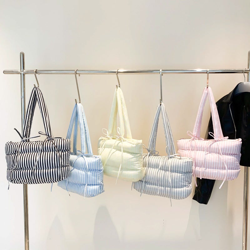 Super Popular Niche Cotton Clothing Tote Bag Women'S New Versatile Work Commuting Single Shoulder Armpit Bag - Image 4