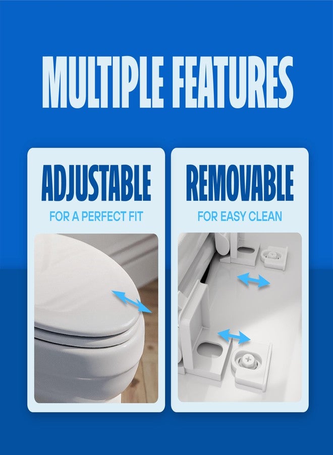 Highcraft W4TSWR Molded Wood Toilet Seat Slow Close ? Easy Remove ? Adjustable Hinge, Round, White - Image 4