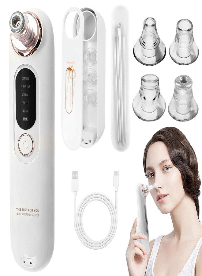 SEILETOO 5-Speed ​​Blackhead Remover Vacuum, Wireless Charging Nose Pore Extractor with 4 Removable Heads,Facial Vacuum Pore Cleaner,30-Second Keratin Softening, Hypoallergenic Deep Cleansing - Image 1