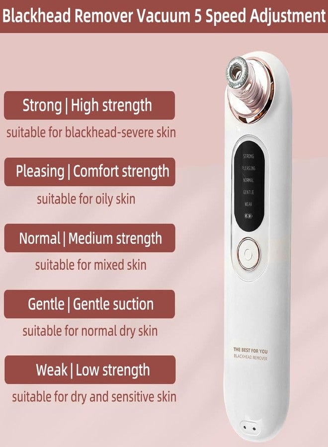 SEILETOO 5-Speed ​​Blackhead Remover Vacuum, Wireless Charging Nose Pore Extractor with 4 Removable Heads,Facial Vacuum Pore Cleaner,30-Second Keratin Softening, Hypoallergenic Deep Cleansing - Image 4