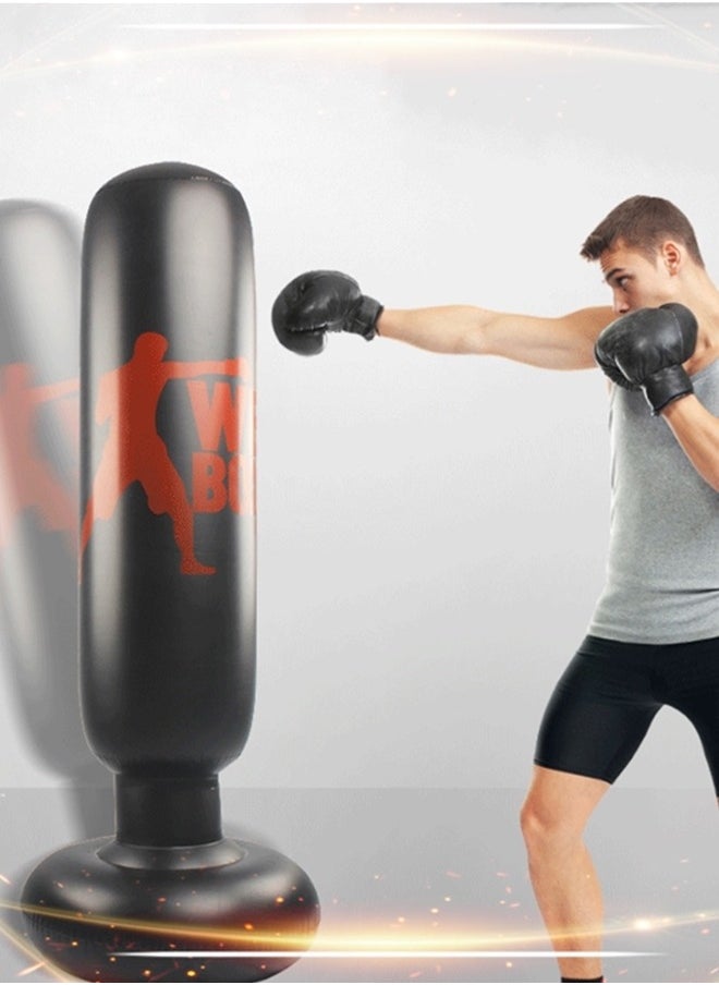 Beauenty Punching Bag For Kids,Inflatable Punching Bag With Stand,Kids Free Standing Boxing Bag For Karate,For Practicing Karate, Taekwondo, De-stress Boxing Bag,With Air Pump Kids Boxing Set(160cm)  - Image 5