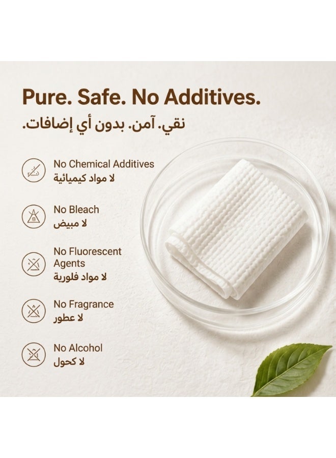 KOYIS Disposable Face Towels, Thick Pearl-Textured Facial Towels, Plant-Based Lint-Free Dry Wipes for Sensitive Skin, Face Cleansing, Makeup Removal and Skincare - 1 pack - Image 3