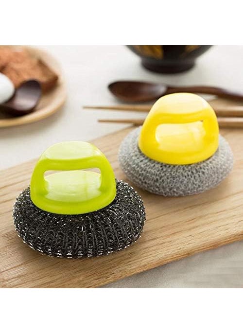 Right Products - Right Products Handled Dish Metal Pot Cleaning Stainless Steel Wire Scrubber with Handle 2pcs - Image 1
