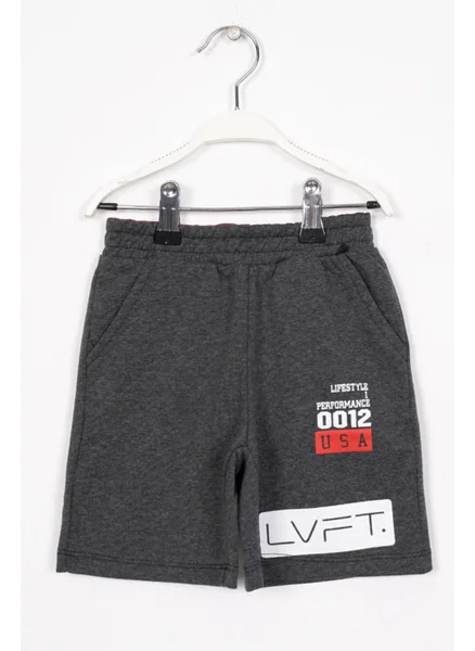 زيبكيدز USA Printed Anthracite Color Boy's Capri