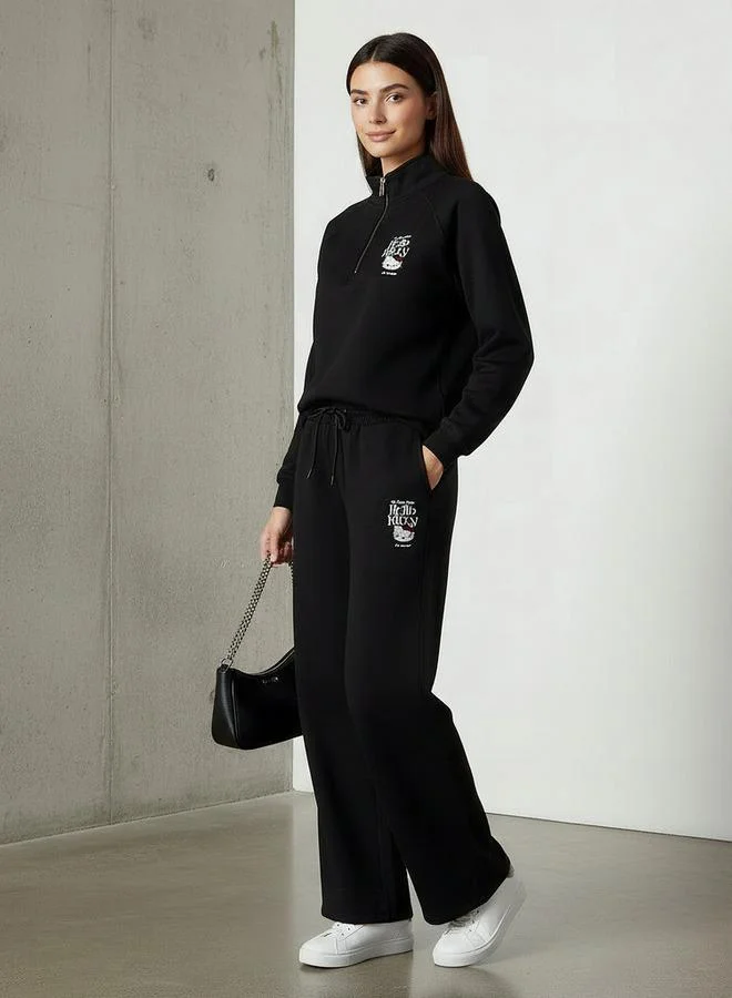 اس بي كاركترز Wide-Leg Cotton Pants with Pockets