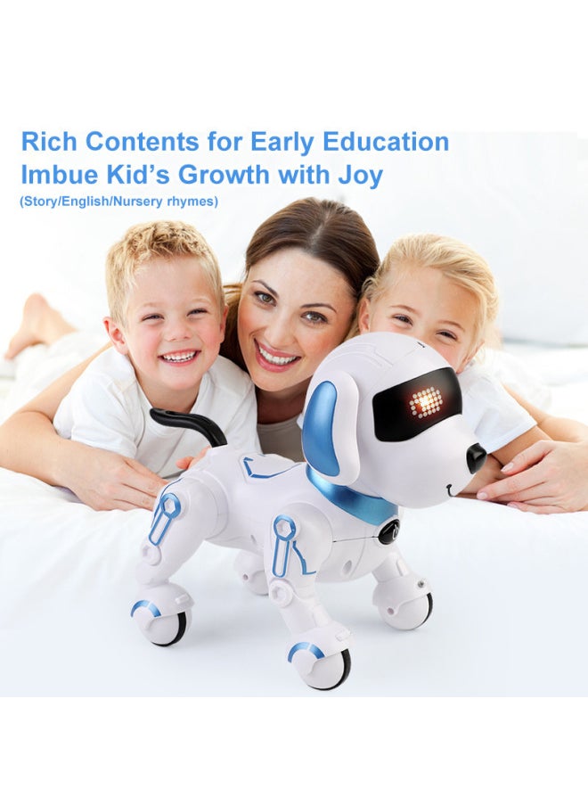 Explosions Intelligent Robot Dog Children's Remote Control Robot Electric Toy Dog Boys And Girls Educational Toys Wholesale-Color:English Pronunciation Blue  - Image 5